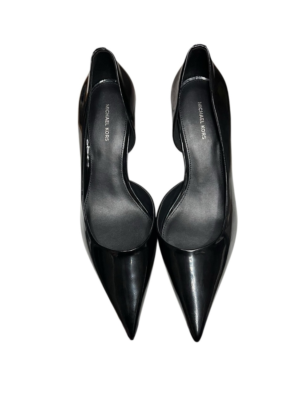 🌻NEW w/box Michael Kors Elyse Kitten Pumps Pointed Toe Leather D'Orsay Size 7.5